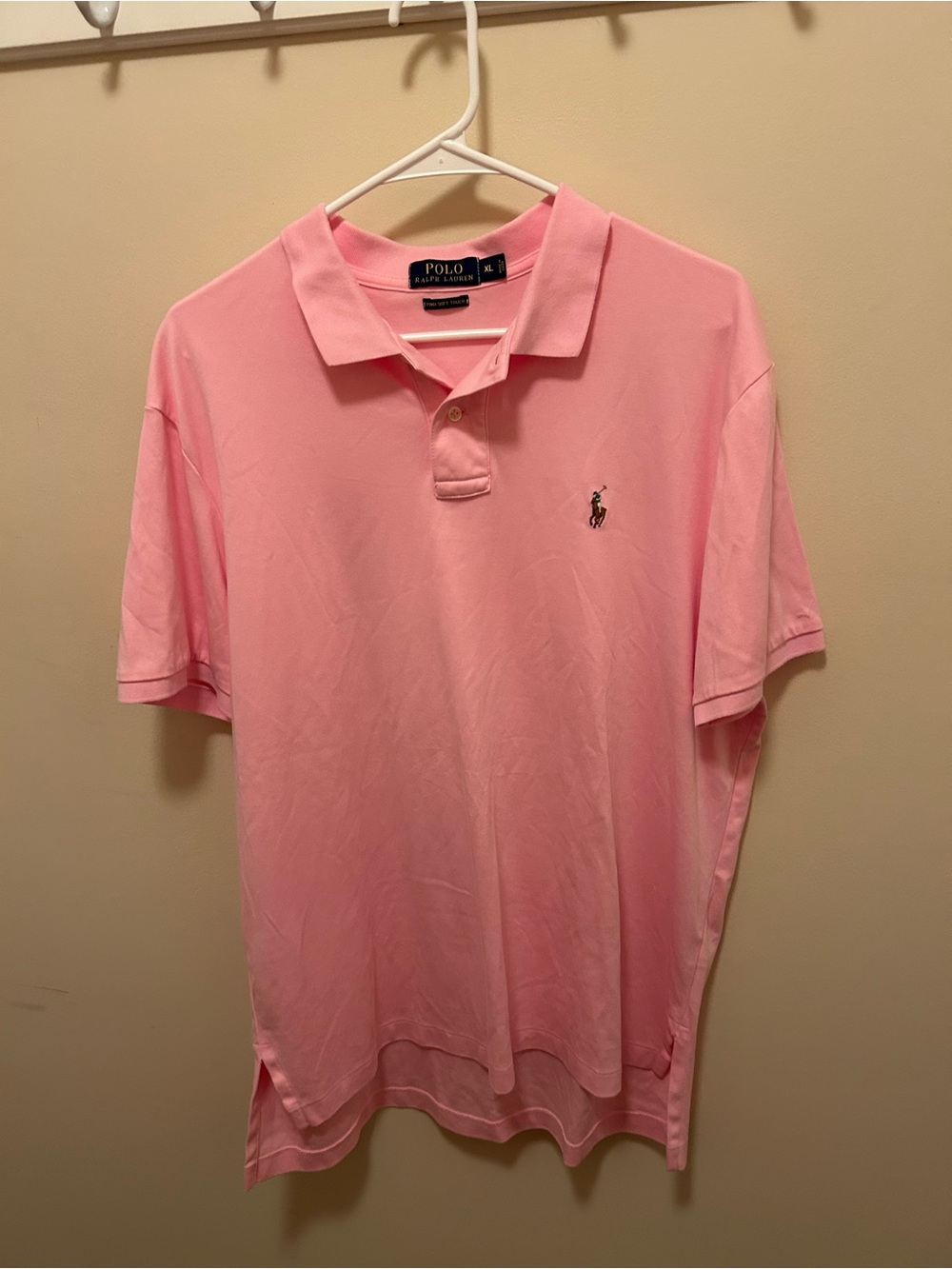 Polo by Ralph Lauren Men’s Pink Short-Sleeve Polo with Pony Logo
